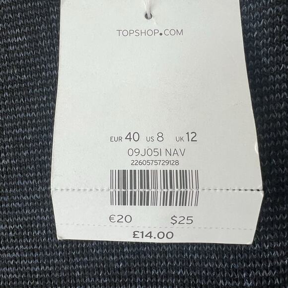 NWT TOPSHOP Women's Black Ribbed Knit Sleeveless Tank Top US Size 8 - Picture 6 of 7